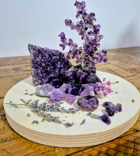 Purple- Amethyst, Purple Fluorite, Lepidolite, Labradorite, Purple Jade